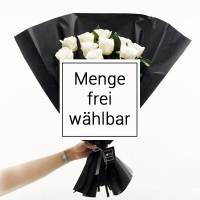 Strauß mit langstieligen haltbaren Rosen | Anzahl frei wählbar | Rosen Pure White (Weiss) Strauß mit langstieligen haltbaren Rosen | Anzahl frei wählbar | Rosen Pure White (Weiss)