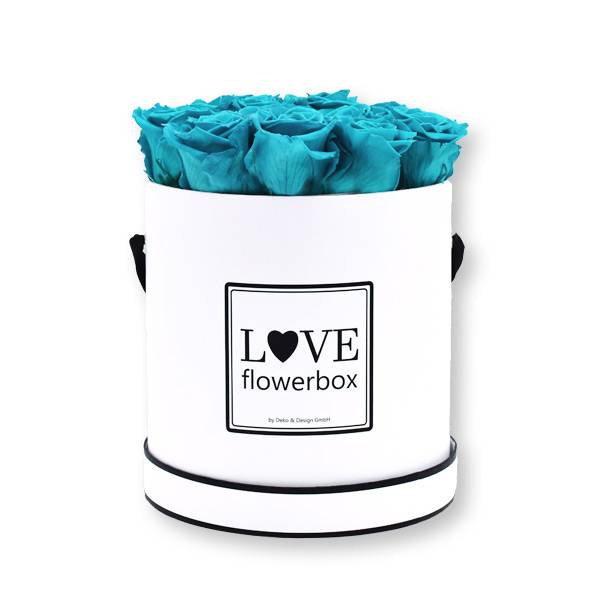 Flowerbox_rosenbox_blumenbox_rund_Large_weiss_Infinity_Rosen_aqua_tuerkis.jpg