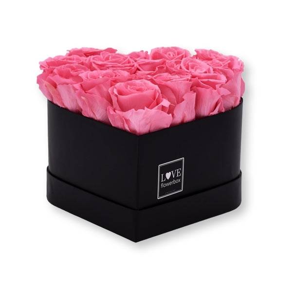 Flowerbox Herz | Medium | Rosen Baby Pink (Rosa)