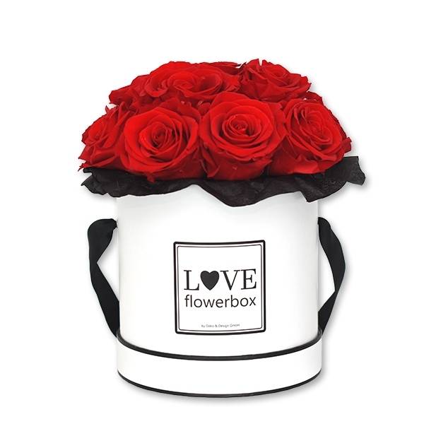 Flowerbox Bouquet | Medium | Rosen Vibrant Red (Rot)